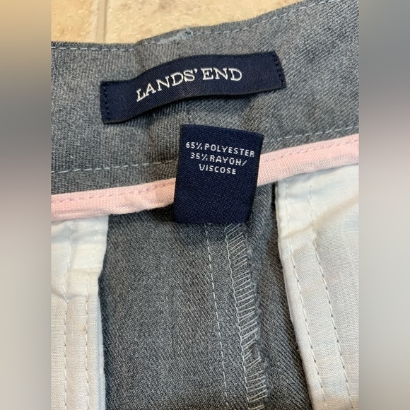 Lands' End Women's Dress Pants Gray Polyester Blend Size 4 - Picture 2 of 10